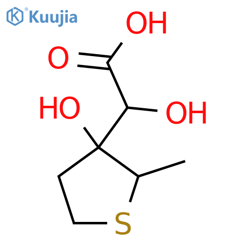 2-hydroxy-2-(3-hydroxy-2-methylthiolan-3-yl)acetic acid structure