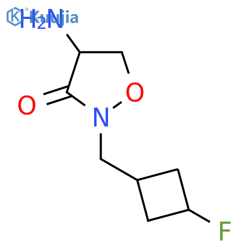 4-amino-2-(3-fluorocyclobutyl)methyl-1,2-oxazolidin-3-one structure