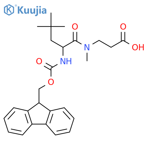 3-2-({(9H-fluoren-9-yl)methoxycarbonyl}amino)-N,4,4-trimethylpentanamidopropanoic acid structure