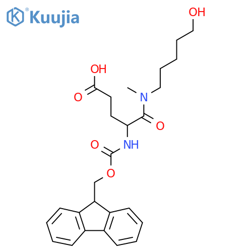 4-({(9H-fluoren-9-yl)methoxycarbonyl}amino)-4-(5-hydroxypentyl)(methyl)carbamoylbutanoic acid structure