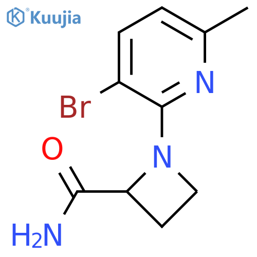 1-(3-bromo-6-methylpyridin-2-yl)azetidine-2-carboxamide structure