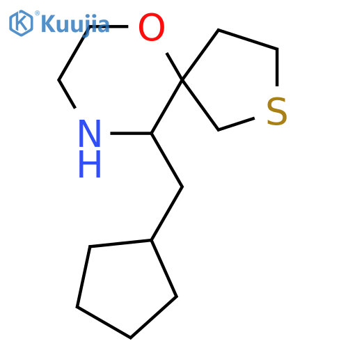 10-(cyclopentylmethyl)-6-oxa-2-thia-9-azaspiro4.5decane structure