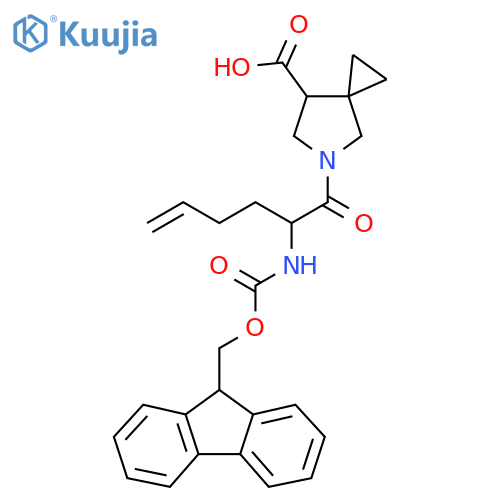 5-2-({(9H-fluoren-9-yl)methoxycarbonyl}amino)hex-5-enoyl-5-azaspiro2.4heptane-7-carboxylic acid structure