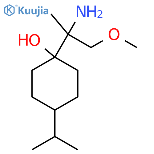 1-(2-amino-1-methoxypropan-2-yl)-4-(propan-2-yl)cyclohexan-1-ol structure