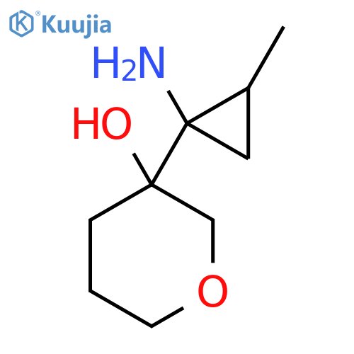 3-(1-amino-2-methylcyclopropyl)oxan-3-ol structure