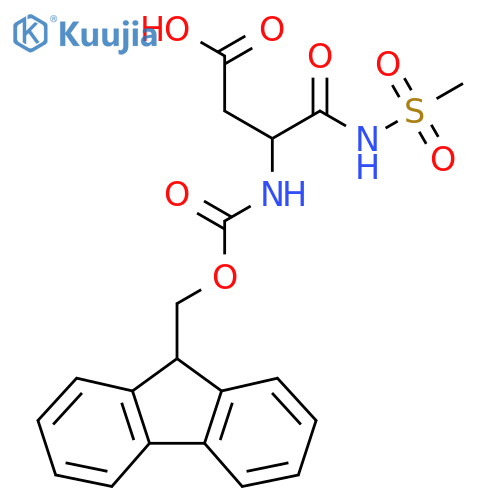 3-({(9H-fluoren-9-yl)methoxycarbonyl}amino)-3-(methanesulfonylcarbamoyl)propanoic acid structure