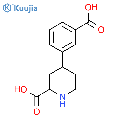 4-(3-carboxyphenyl)piperidine-2-carboxylic acid structure