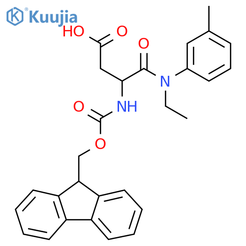 3-ethyl(3-methylphenyl)carbamoyl-3-({(9H-fluoren-9-yl)methoxycarbonyl}amino)propanoic acid structure
