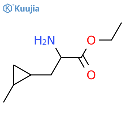 Ethyl 2-amino-3-(2-methylcyclopropyl)propanoate structure