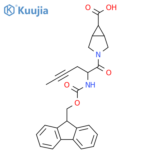 3-2-({(9H-fluoren-9-yl)methoxycarbonyl}amino)hex-4-ynoyl-3-azabicyclo3.1.0hexane-6-carboxylic acid structure