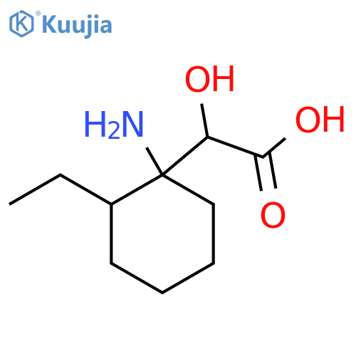 2-(1-amino-2-ethylcyclohexyl)-2-hydroxyacetic acid structure