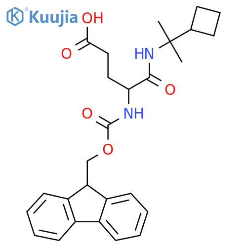 4-(2-cyclobutylpropan-2-yl)carbamoyl-4-({(9H-fluoren-9-yl)methoxycarbonyl}amino)butanoic acid structure