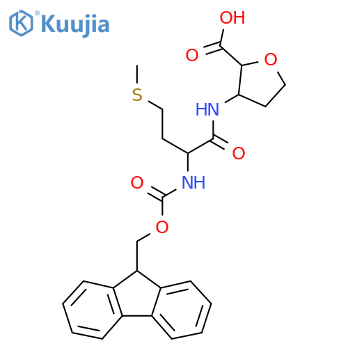 3-2-({(9H-fluoren-9-yl)methoxycarbonyl}amino)-4-(methylsulfanyl)butanamidooxolane-2-carboxylic acid structure