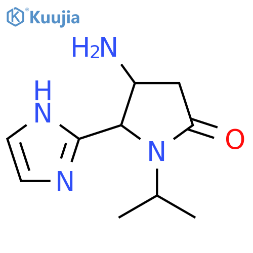 4-amino-5-(1H-imidazol-2-yl)-1-(propan-2-yl)pyrrolidin-2-one structure