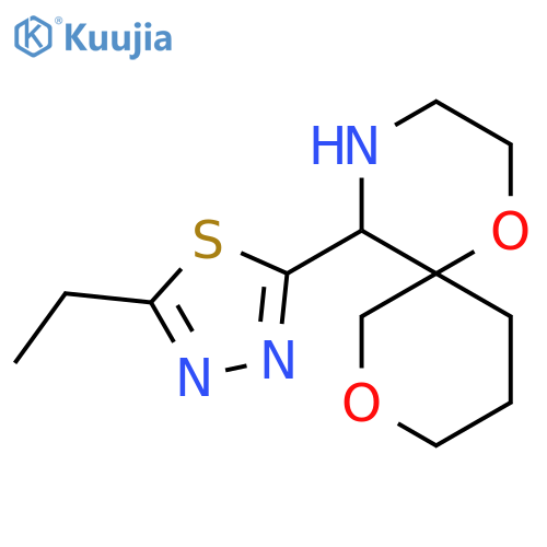 5-(5-ethyl-1,3,4-thiadiazol-2-yl)-1,8-dioxa-4-azaspiro5.5undecane structure