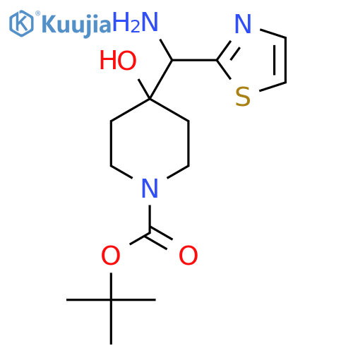 tert-butyl 4-amino(1,3-thiazol-2-yl)methyl-4-hydroxypiperidine-1-carboxylate structure