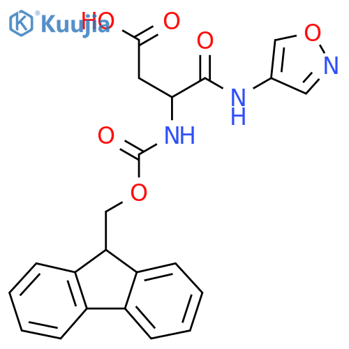 3-({(9H-fluoren-9-yl)methoxycarbonyl}amino)-3-(1,2-oxazol-4-yl)carbamoylpropanoic acid structure