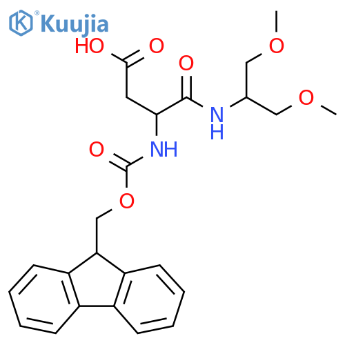 3-(1,3-dimethoxypropan-2-yl)carbamoyl-3-({(9H-fluoren-9-yl)methoxycarbonyl}amino)propanoic acid structure