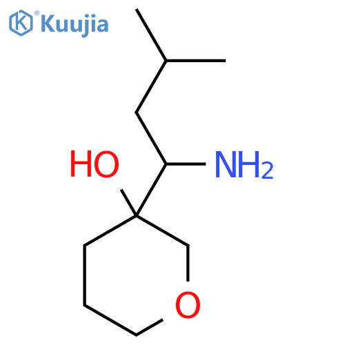 3-(1-Amino-3-methylbutyl)oxan-3-ol structure