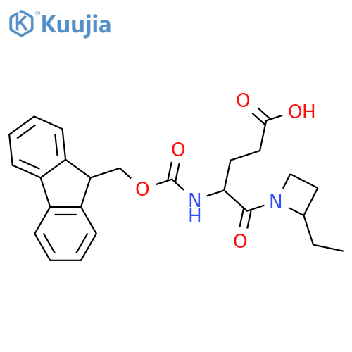 5-(2-ethylazetidin-1-yl)-4-({(9H-fluoren-9-yl)methoxycarbonyl}amino)-5-oxopentanoic acid structure