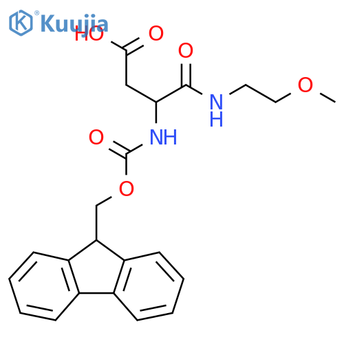 3-({(9H-fluoren-9-yl)methoxycarbonyl}amino)-3-(2-methoxyethyl)carbamoylpropanoic acid structure