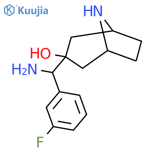 3-amino(3-fluorophenyl)methyl-8-azabicyclo3.2.1octan-3-ol structure