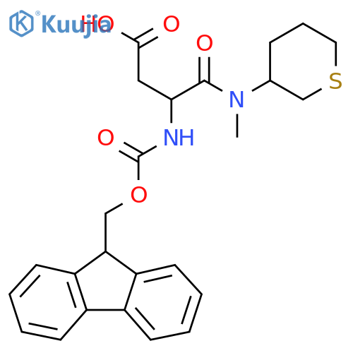 3-({(9H-fluoren-9-yl)methoxycarbonyl}amino)-3-methyl(thian-3-yl)carbamoylpropanoic acid structure