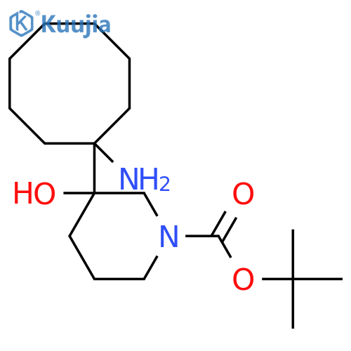 tert-butyl 3-(1-aminocyclooctyl)-3-hydroxypiperidine-1-carboxylate structure
