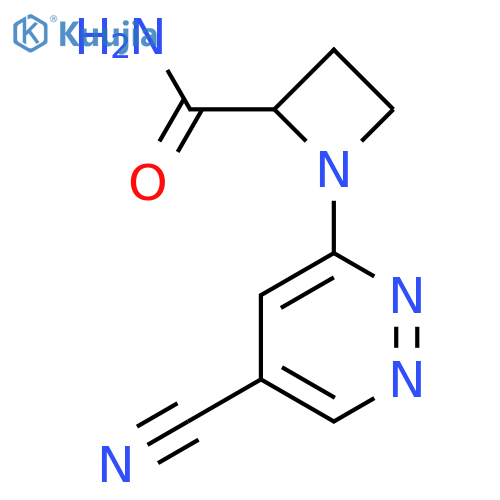 1-(5-cyanopyridazin-3-yl)azetidine-2-carboxamide structure