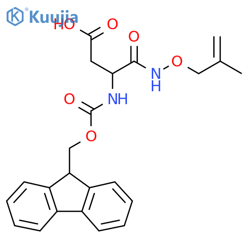 3-({(9H-fluoren-9-yl)methoxycarbonyl}amino)-3-{(2-methylprop-2-en-1-yl)oxycarbamoyl}propanoic acid structure