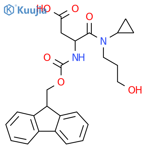 3-cyclopropyl(3-hydroxypropyl)carbamoyl-3-({(9H-fluoren-9-yl)methoxycarbonyl}amino)propanoic acid structure