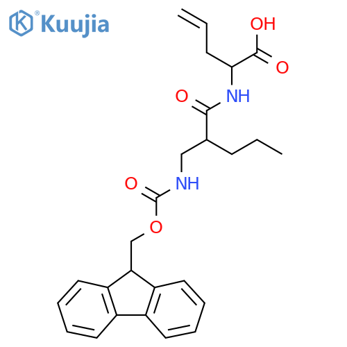 2-{2-({(9H-fluoren-9-yl)methoxycarbonyl}amino)methylpentanamido}pent-4-enoic acid structure
