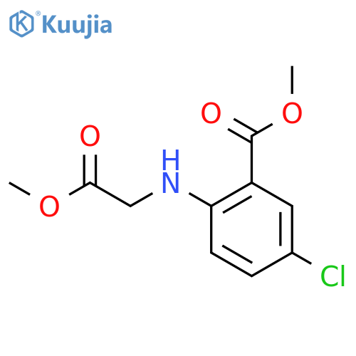 Benzoic acid, 5-chloro-2-[(2-methoxy-2-oxoethyl)amino]-, methyl ester structure