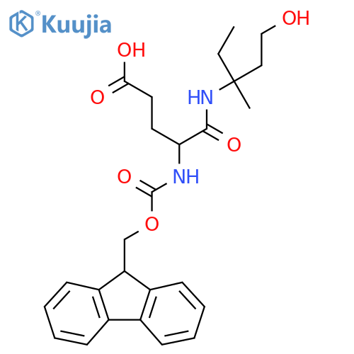 4-({(9H-fluoren-9-yl)methoxycarbonyl}amino)-4-(1-hydroxy-3-methylpentan-3-yl)carbamoylbutanoic acid structure