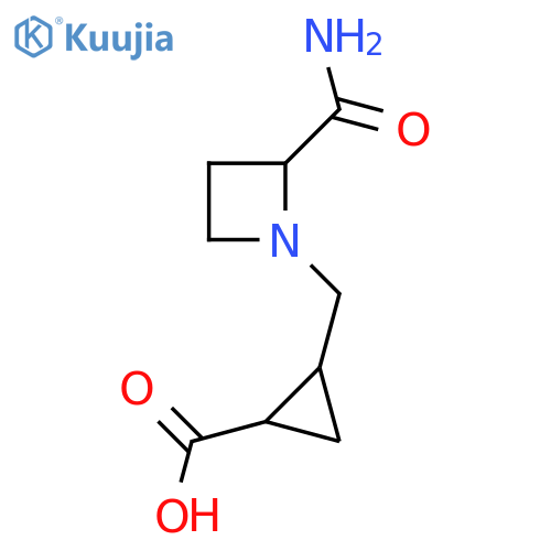 2-(2-carbamoylazetidin-1-yl)methylcyclopropane-1-carboxylic acid structure