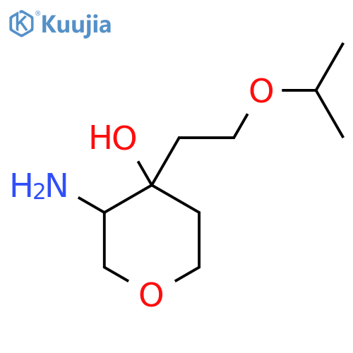 3-amino-4-2-(propan-2-yloxy)ethyloxan-4-ol structure