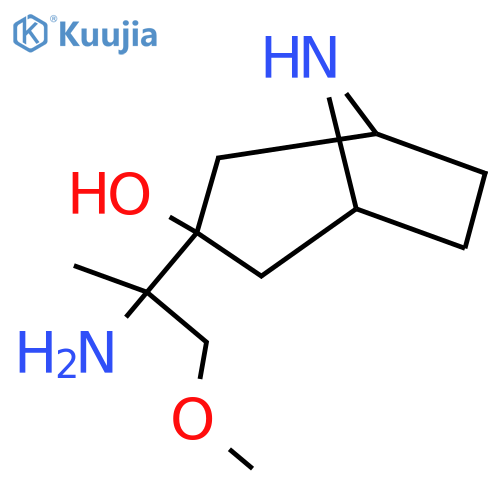 3-(2-amino-1-methoxypropan-2-yl)-8-azabicyclo3.2.1octan-3-ol structure