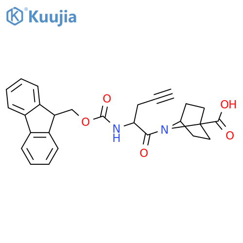 7-2-({(9H-fluoren-9-yl)methoxycarbonyl}amino)pent-4-ynoyl-7-azabicyclo2.2.1heptane-1-carboxylic acid structure