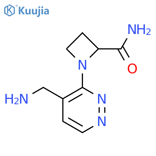 1-4-(aminomethyl)pyridazin-3-ylazetidine-2-carboxamide structure