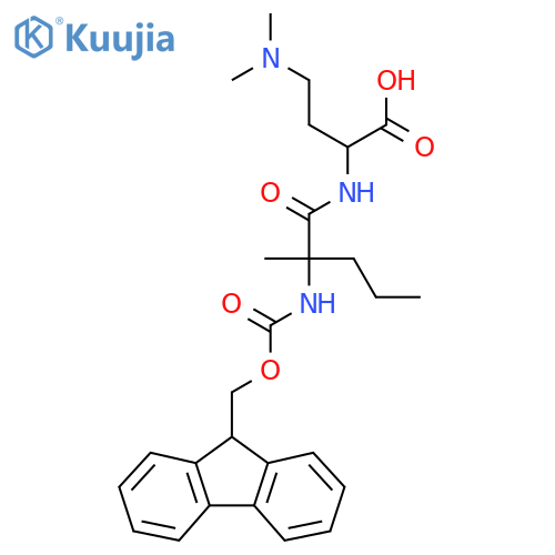 4-(dimethylamino)-2-2-({(9H-fluoren-9-yl)methoxycarbonyl}amino)-2-methylpentanamidobutanoic acid structure