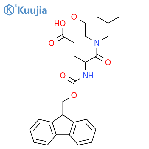 4-({(9H-fluoren-9-yl)methoxycarbonyl}amino)-4-(2-methoxyethyl)(2-methylpropyl)carbamoylbutanoic acid structure