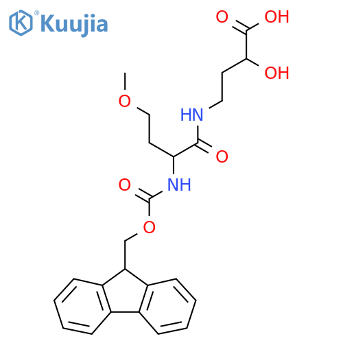 4-2-({(9H-fluoren-9-yl)methoxycarbonyl}amino)-4-methoxybutanamido-2-hydroxybutanoic acid structure