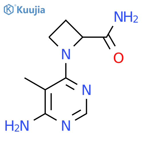 1-(6-Amino-5-methylpyrimidin-4-yl)azetidine-2-carboxamide structure