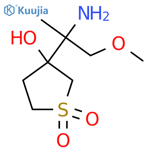 3-(2-amino-1-methoxypropan-2-yl)-3-hydroxy-1lambda6-thiolane-1,1-dione structure