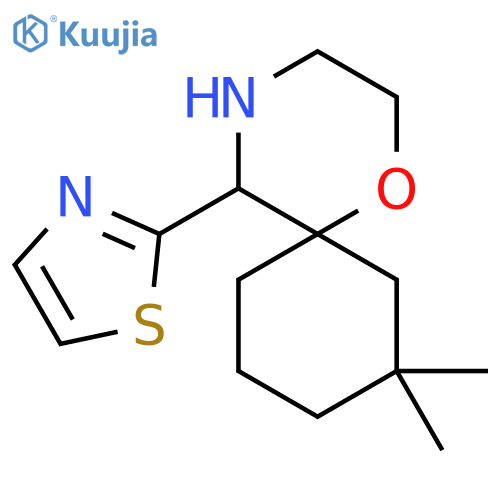 8,8-dimethyl-5-(1,3-thiazol-2-yl)-1-oxa-4-azaspiro5.5undecane structure