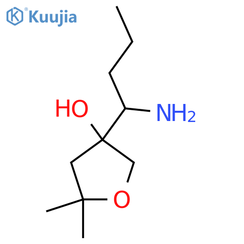 3-(1-aminobutyl)-5,5-dimethyloxolan-3-ol structure