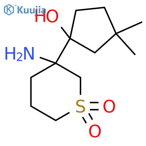 3-amino-3-(1-hydroxy-3,3-dimethylcyclopentyl)-1lambda6-thiane-1,1-dione structure