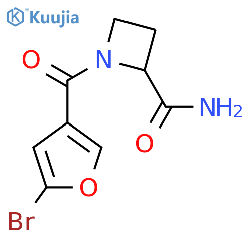 1-(5-bromofuran-3-carbonyl)azetidine-2-carboxamide structure