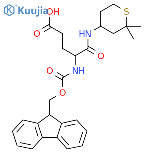 4-(2,2-dimethylthian-4-yl)carbamoyl-4-({(9H-fluoren-9-yl)methoxycarbonyl}amino)butanoic acid structure