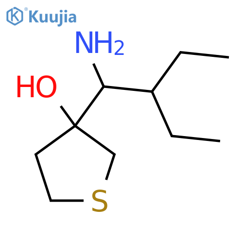 3-(1-amino-2-ethylbutyl)thiolan-3-ol structure